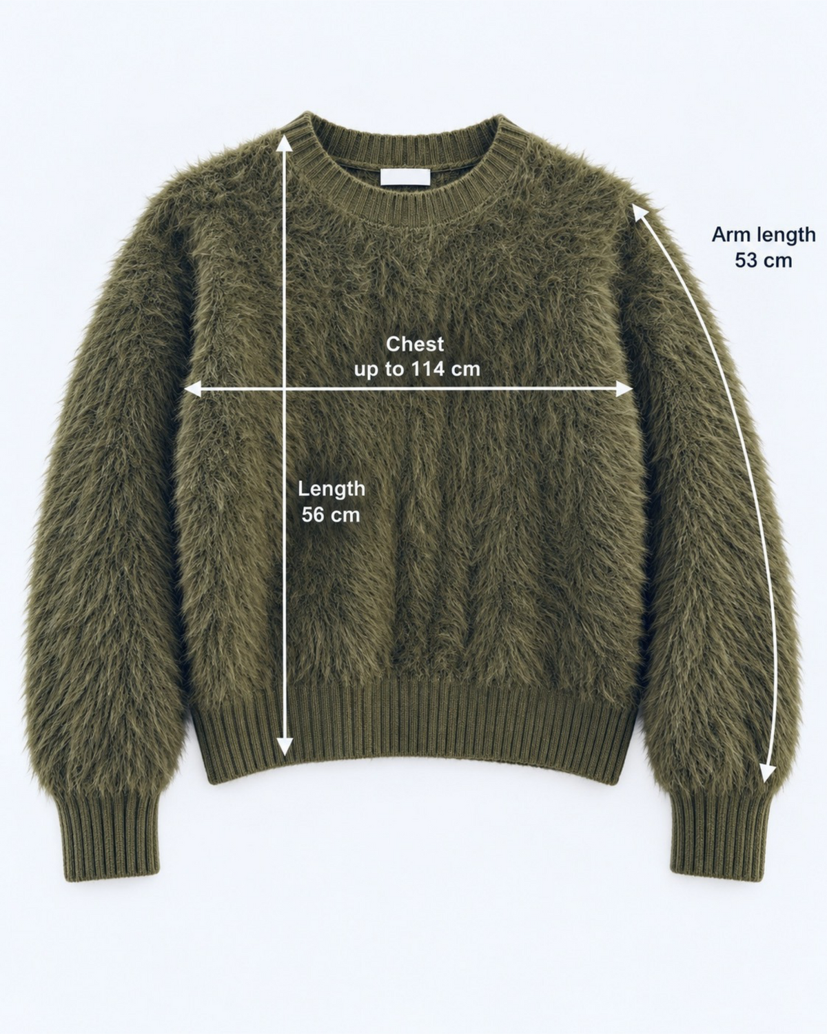 Moss Green Soft Brushed Knit Jumper
