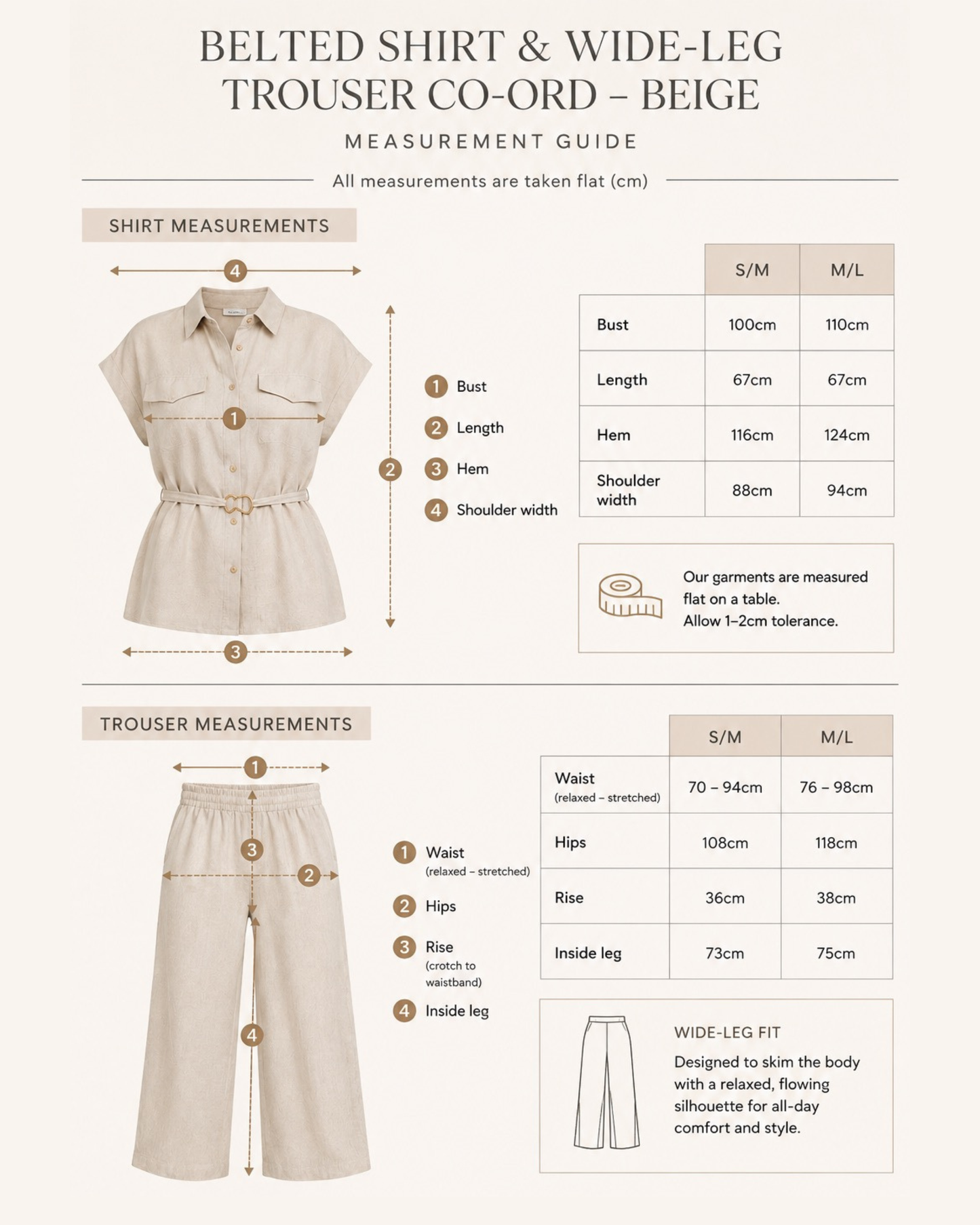 Belted Shirt & Wide-Leg Trouser Two-Piece