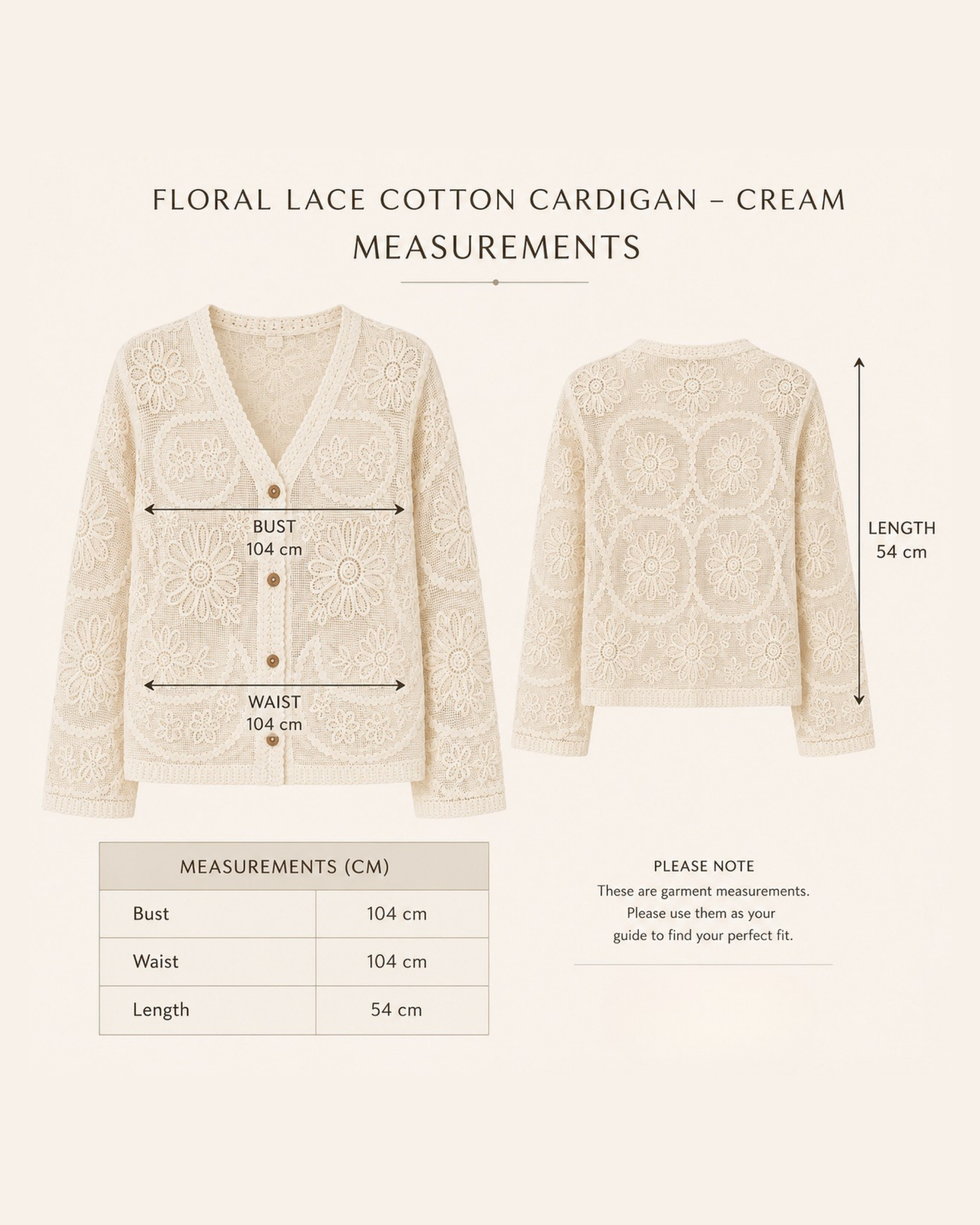 Floral Lace Cotton Cardigan
