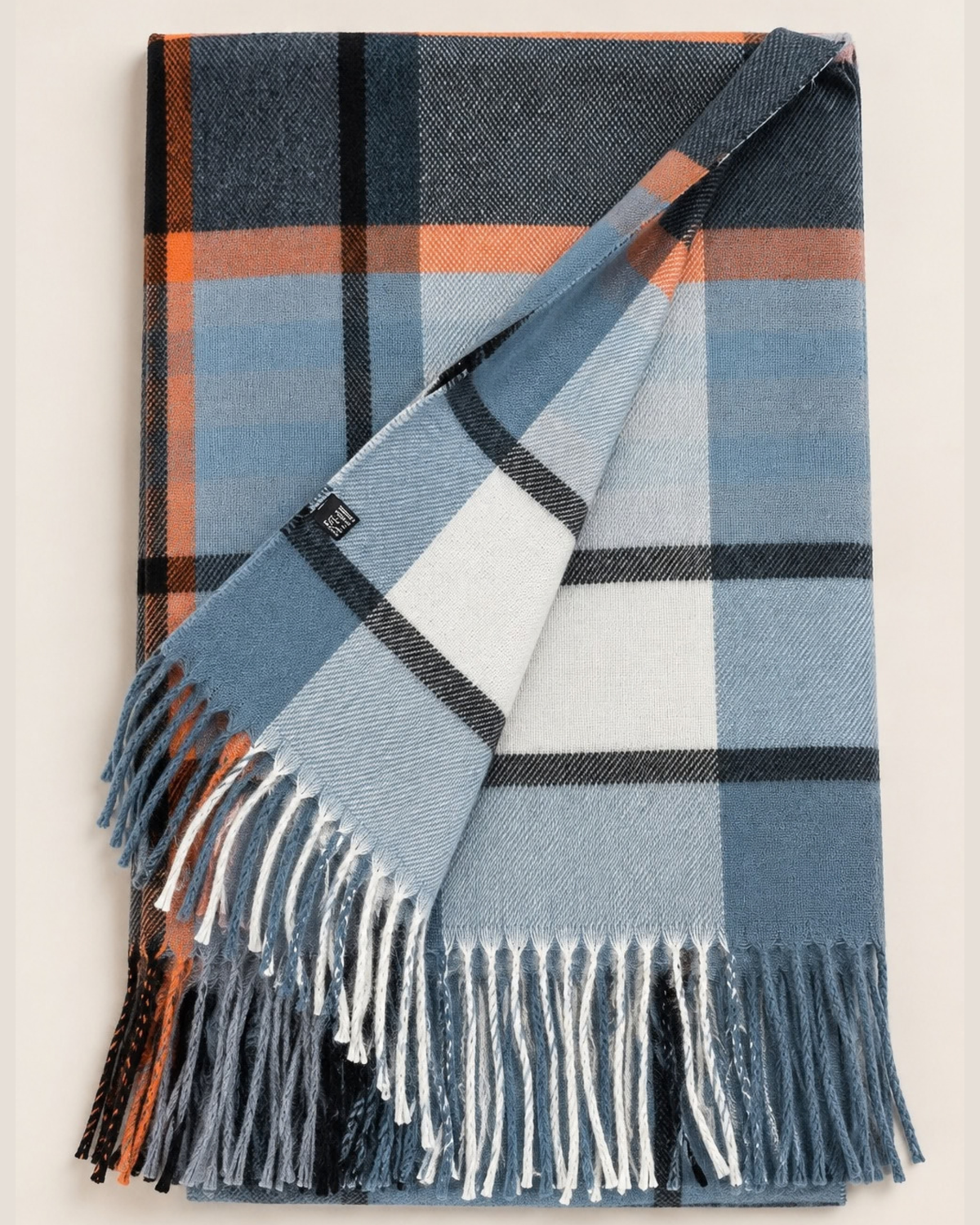 Blue Cashmere Blend Scarf