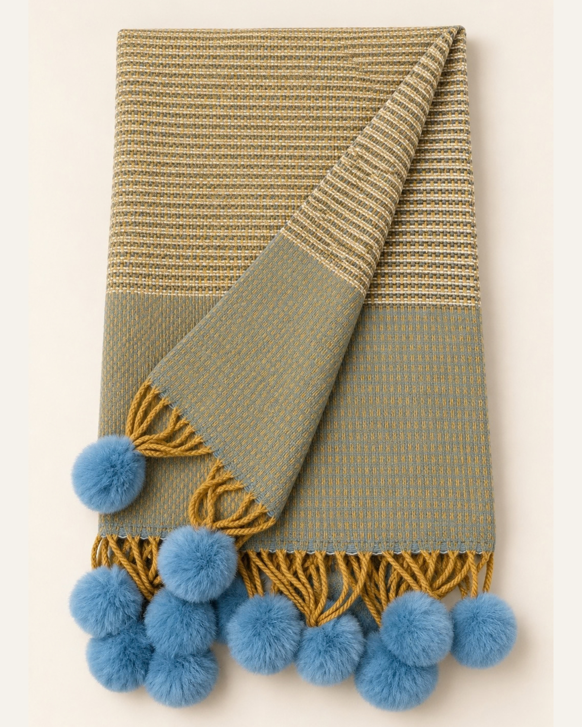 Cashmere Blend Pom Pom Scarf