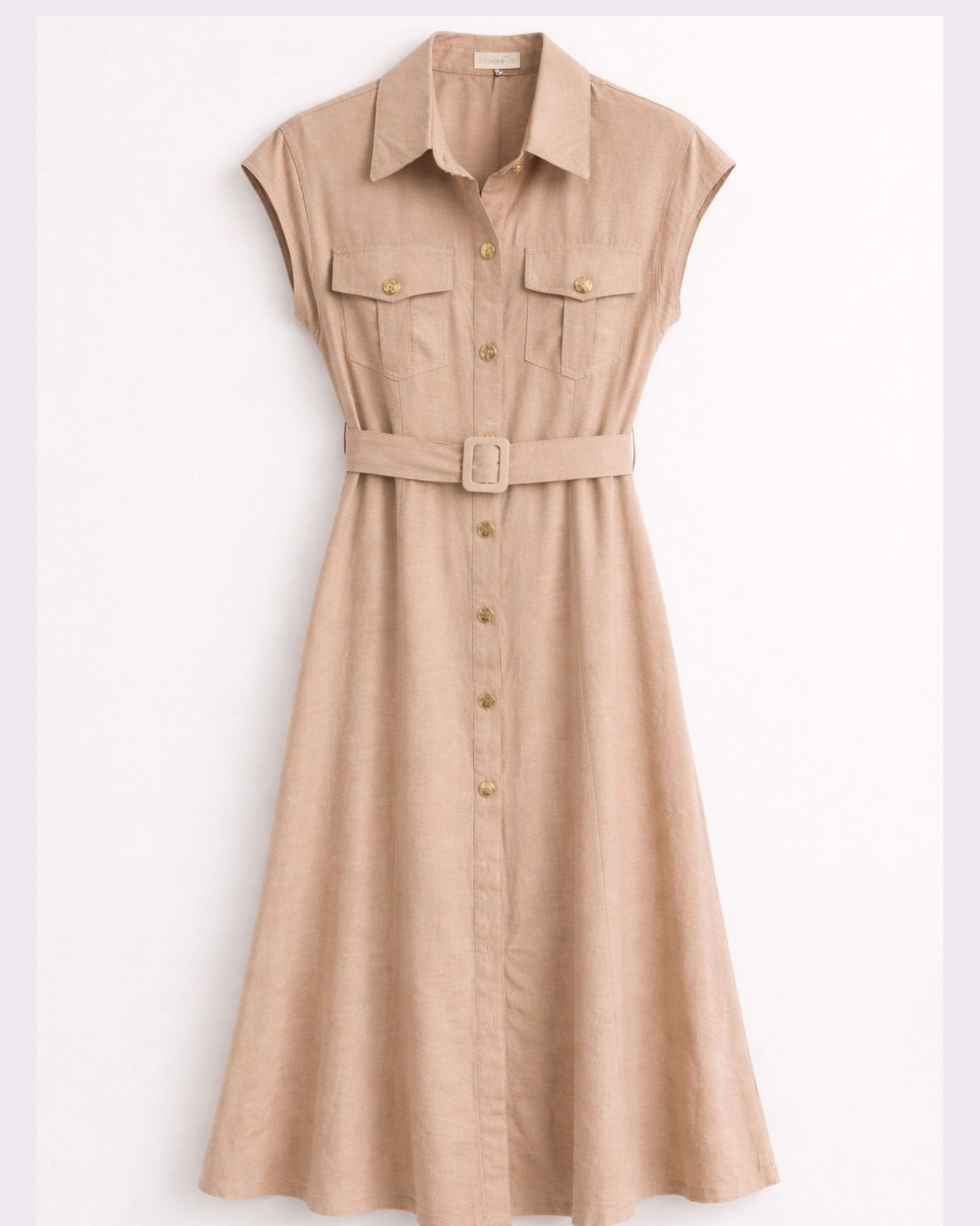 Utility Belted Midi Dress