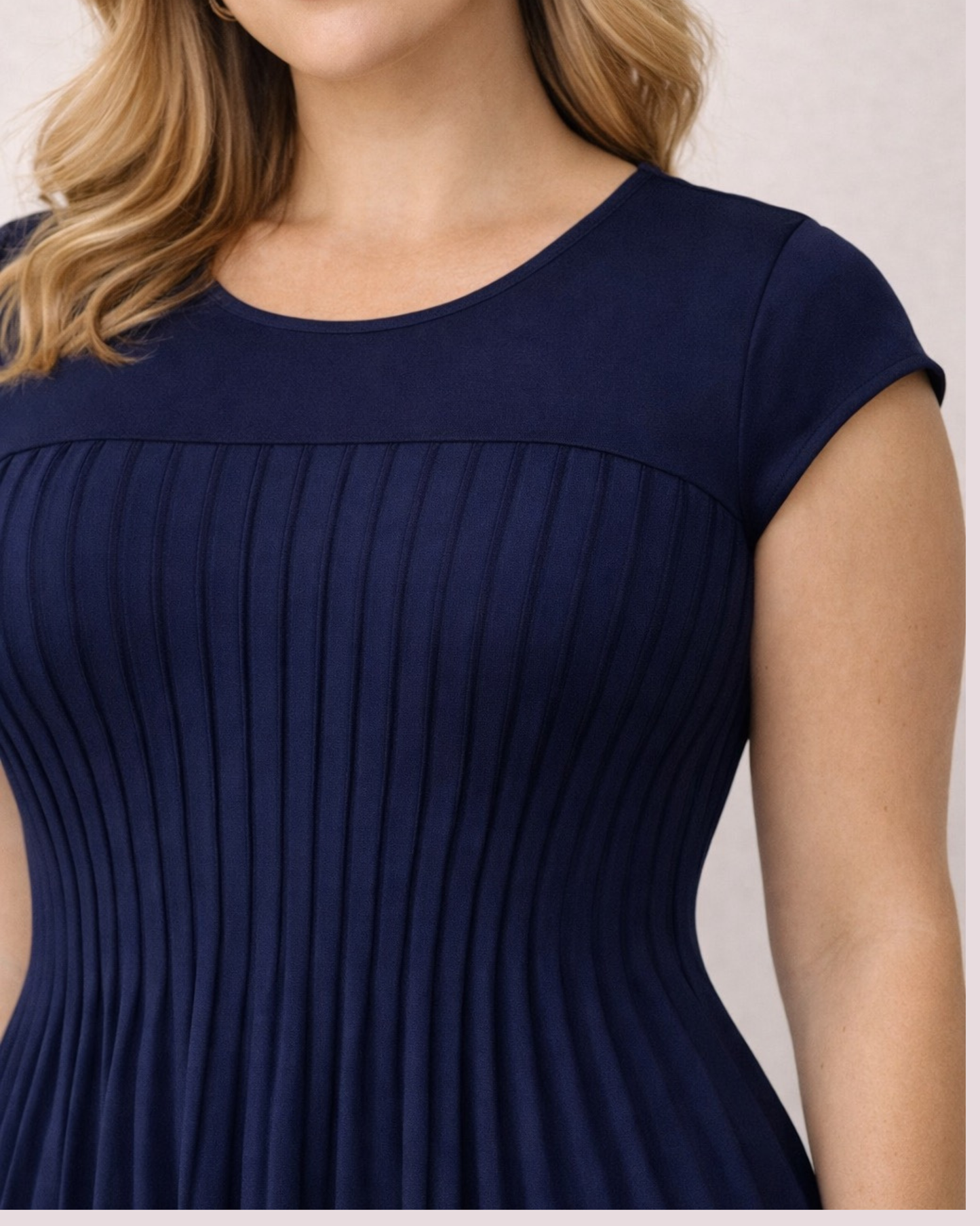 Elegant Pleated Midi Dress