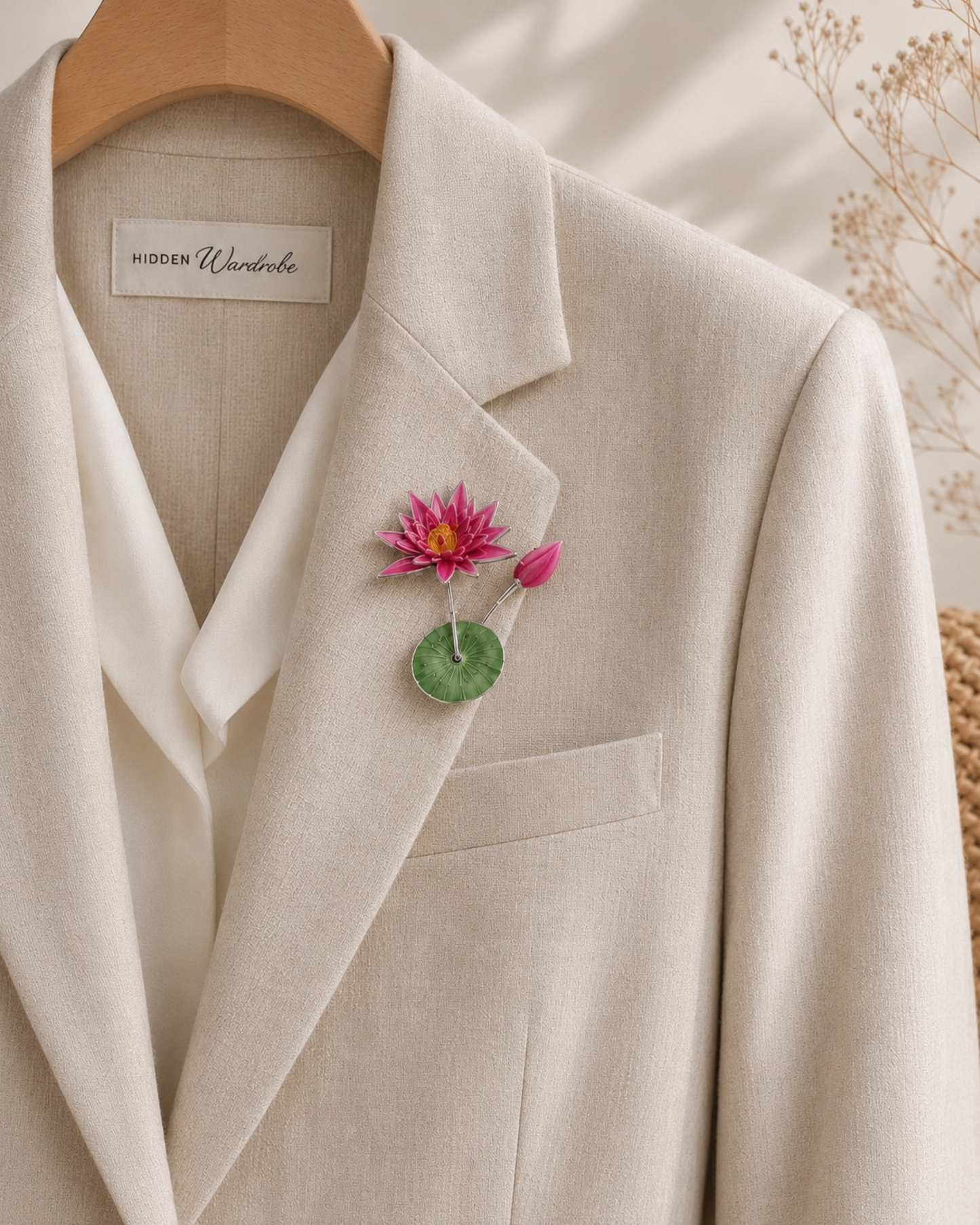 Water Lily Pad Flower Brooch
