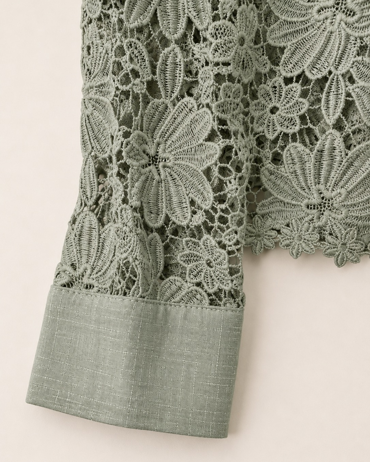 Sage Floral Lace Blouse