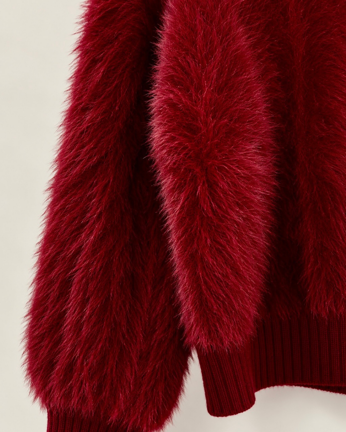 Burgundy Soft Brushed Knit Jumper