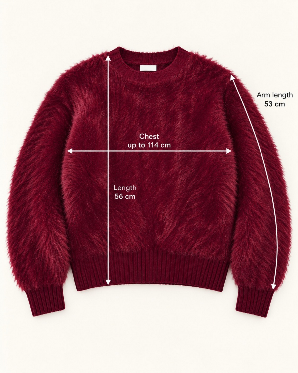 Burgundy Soft Brushed Knit Jumper