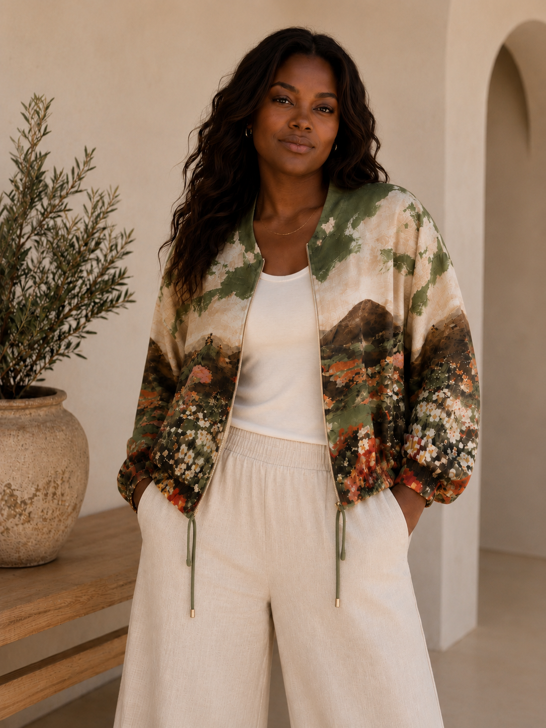 Scenic Print Jacket