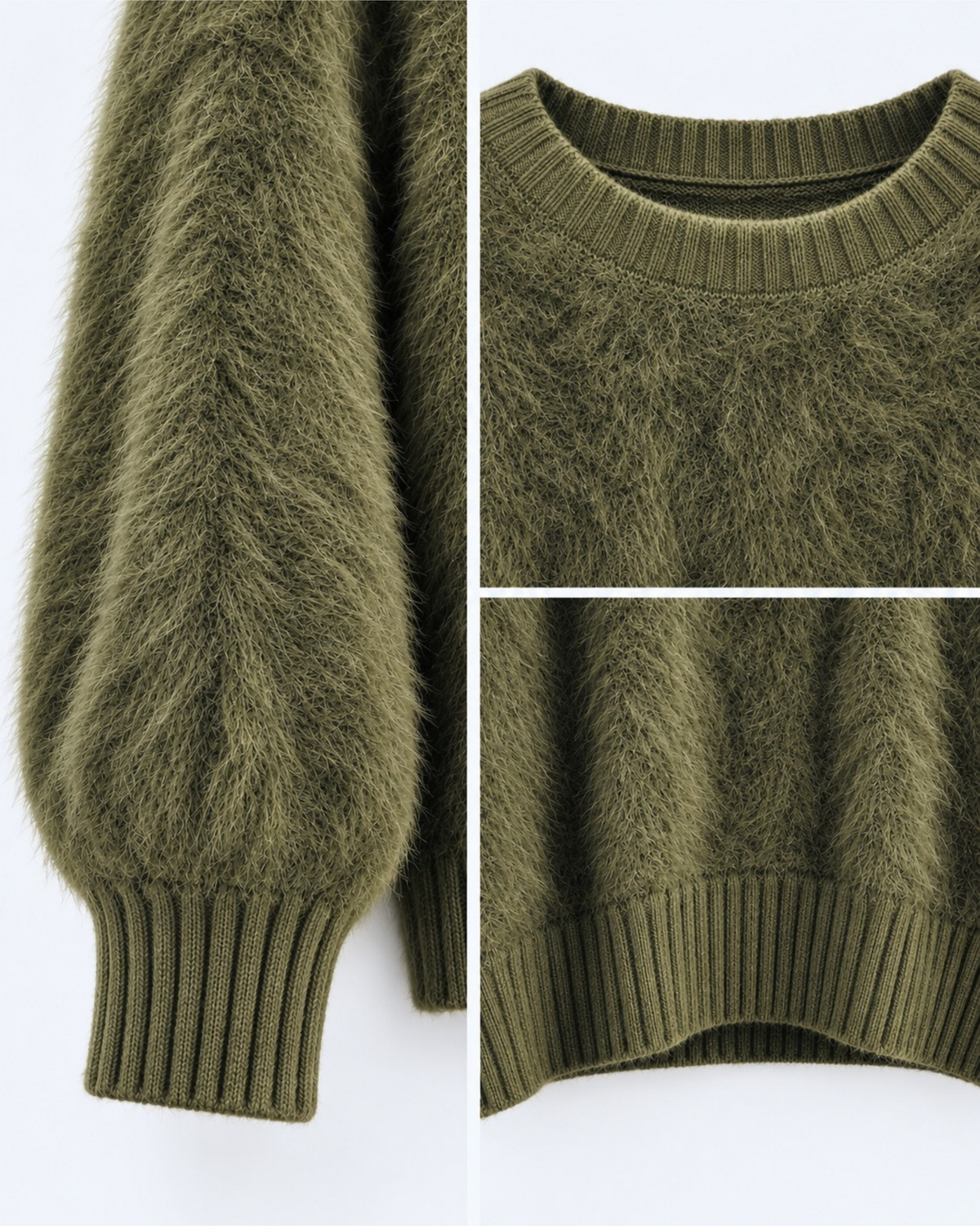 Moss Green Soft Brushed Knit Jumper
