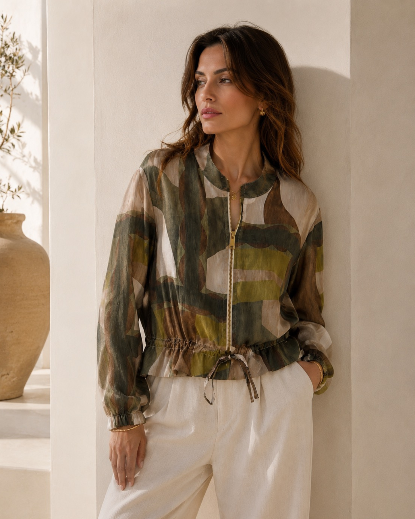 Lightweight Floral Print Jacket