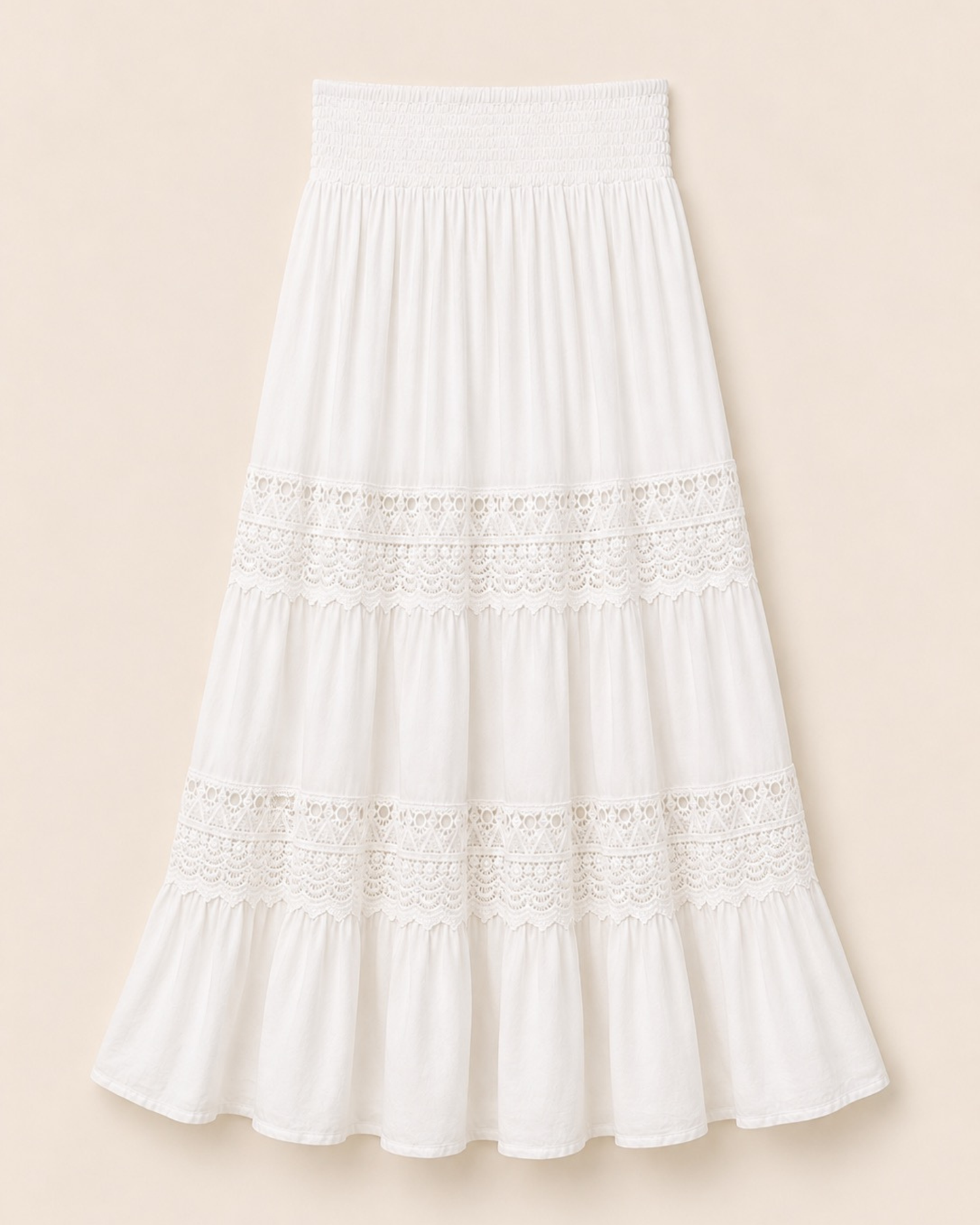 Lace Detail Maxi Skirt
