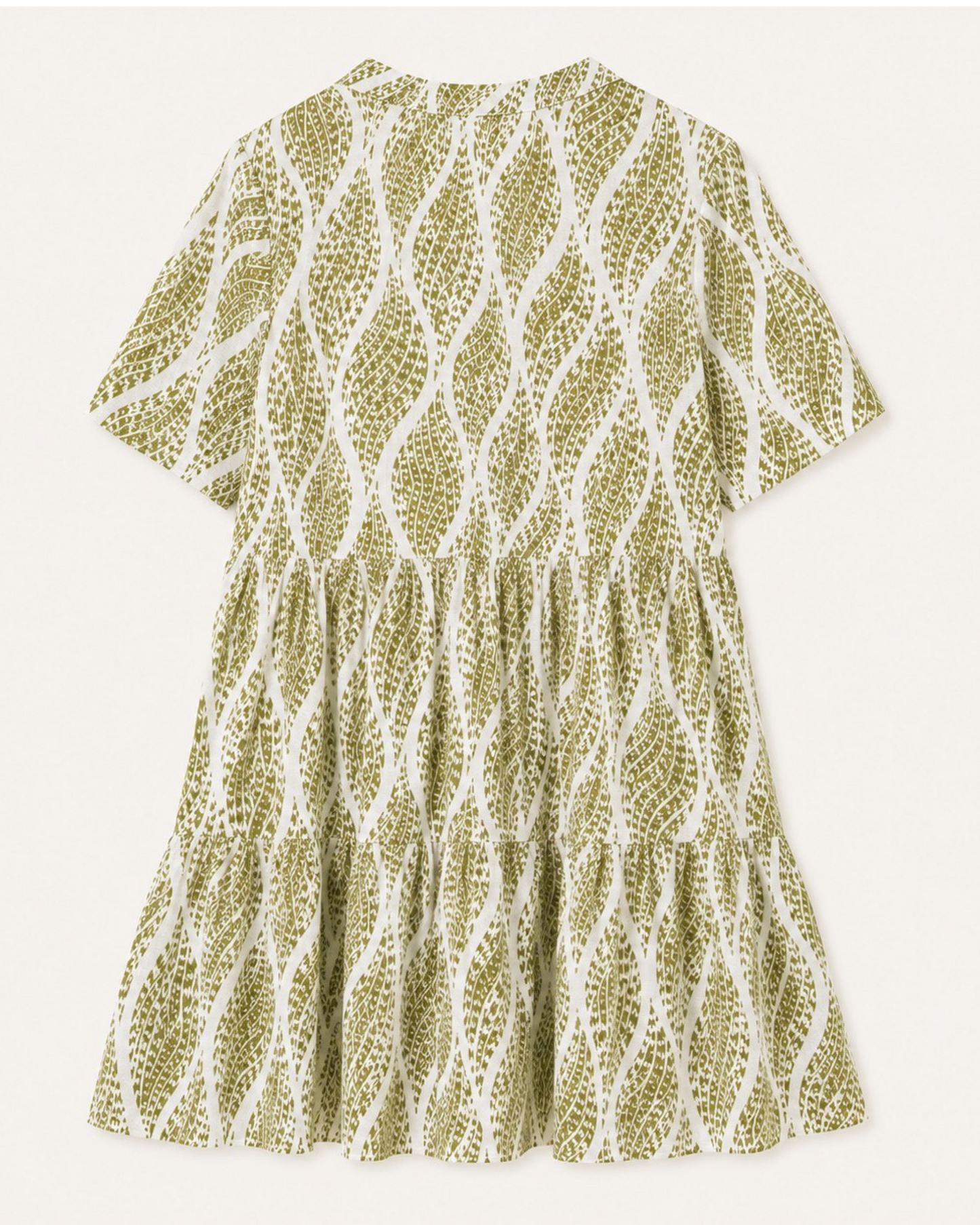 Olive Print Relaxed Dress