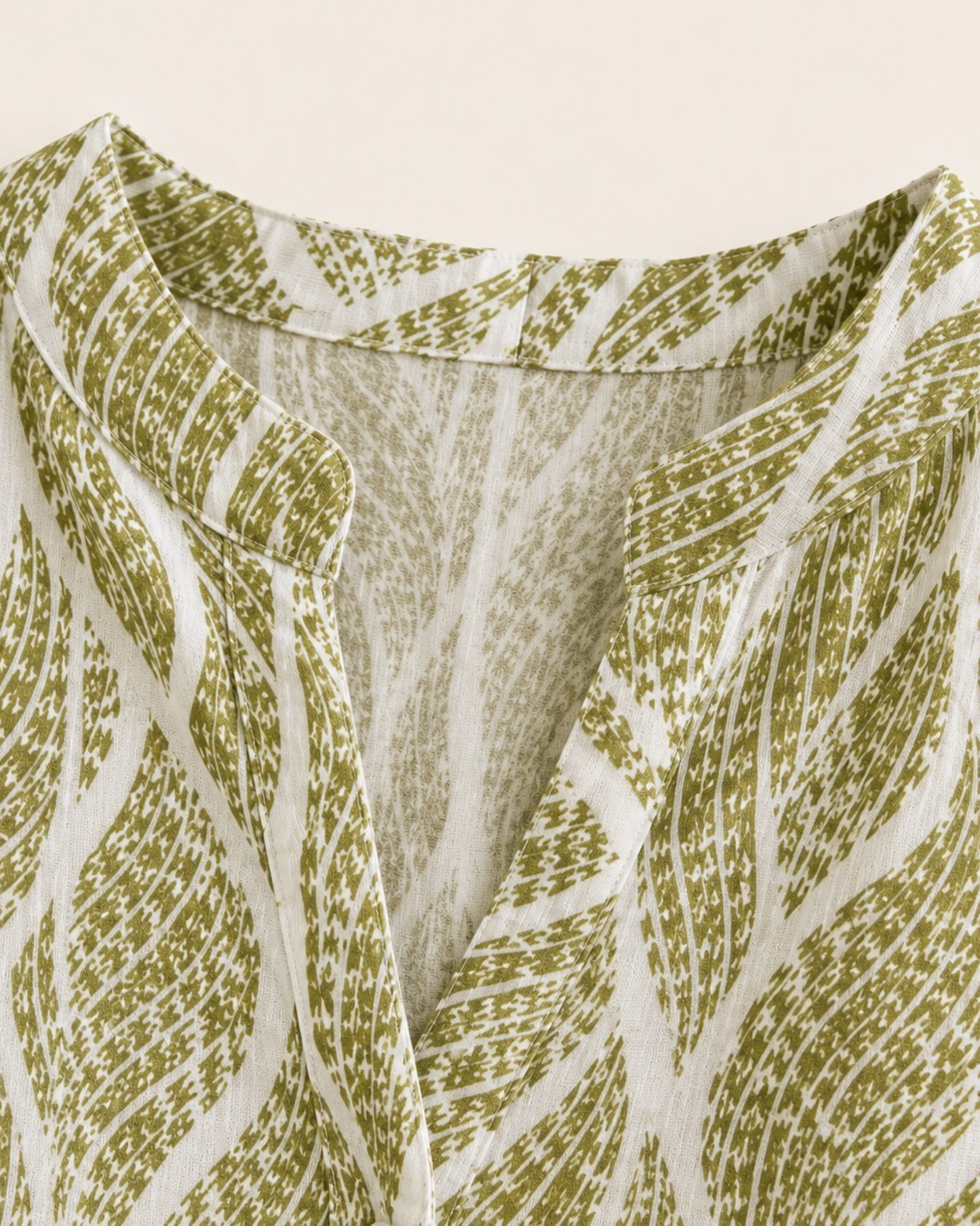 Olive Print Relaxed Dress