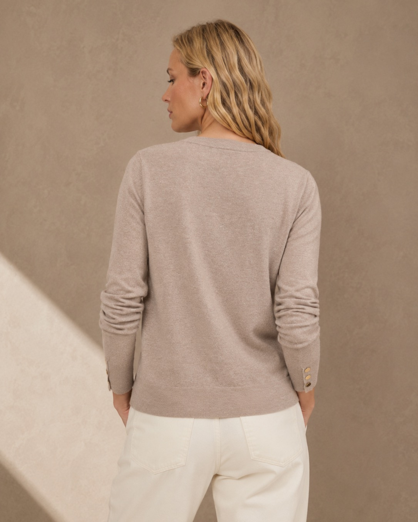 Gold Stud Fine Knit Cardigan