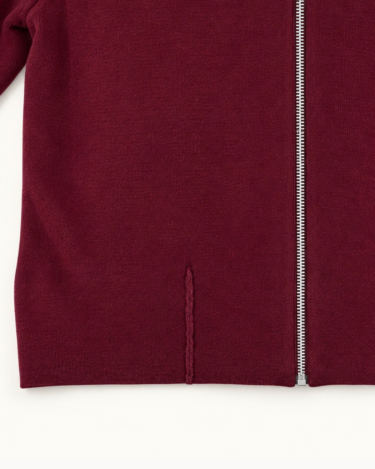 Burgundy Zip Knit Jacket