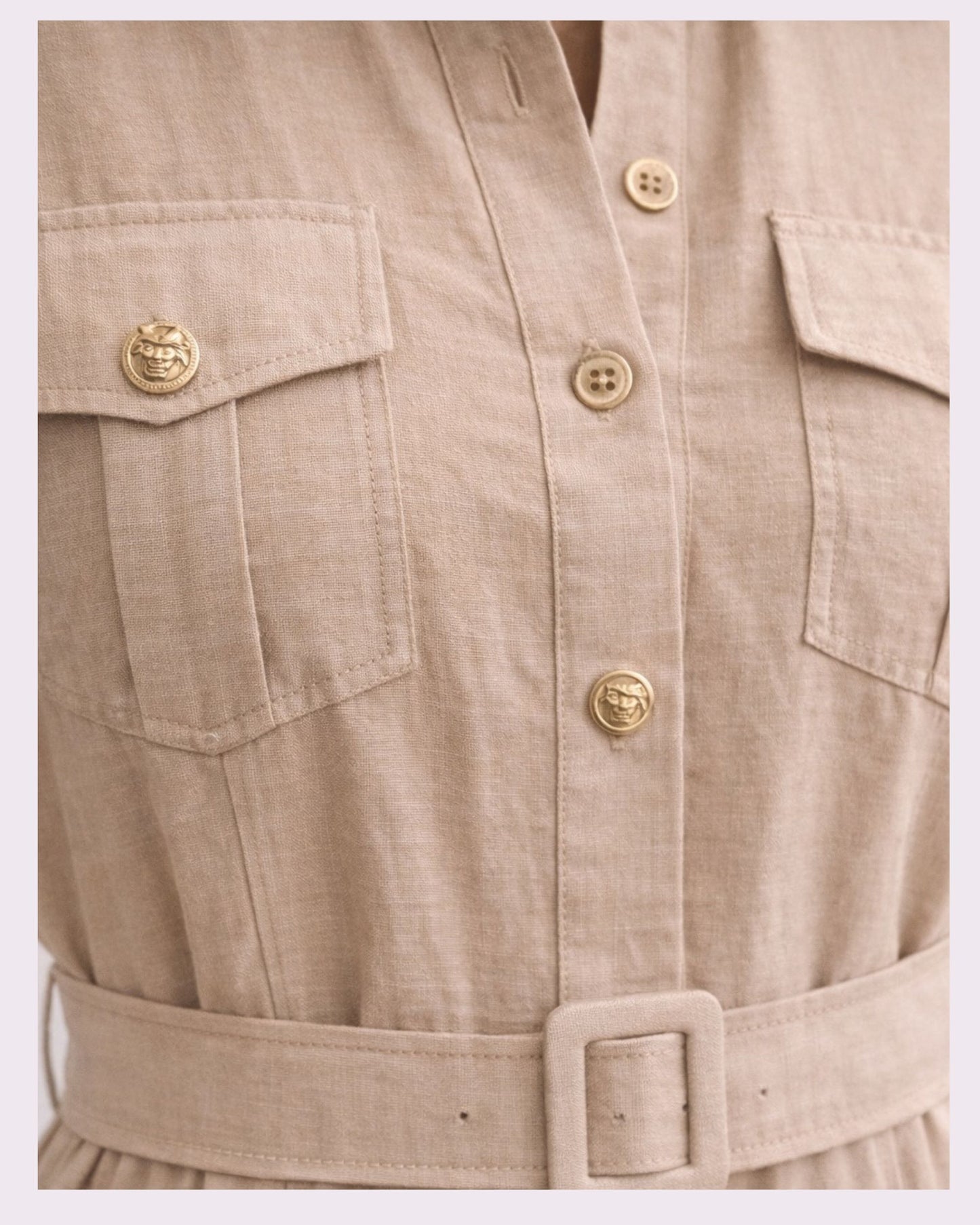 Utility Belted Midi Dress
