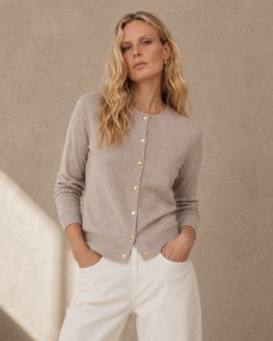 Gold Stud Fine Knit Cardigan