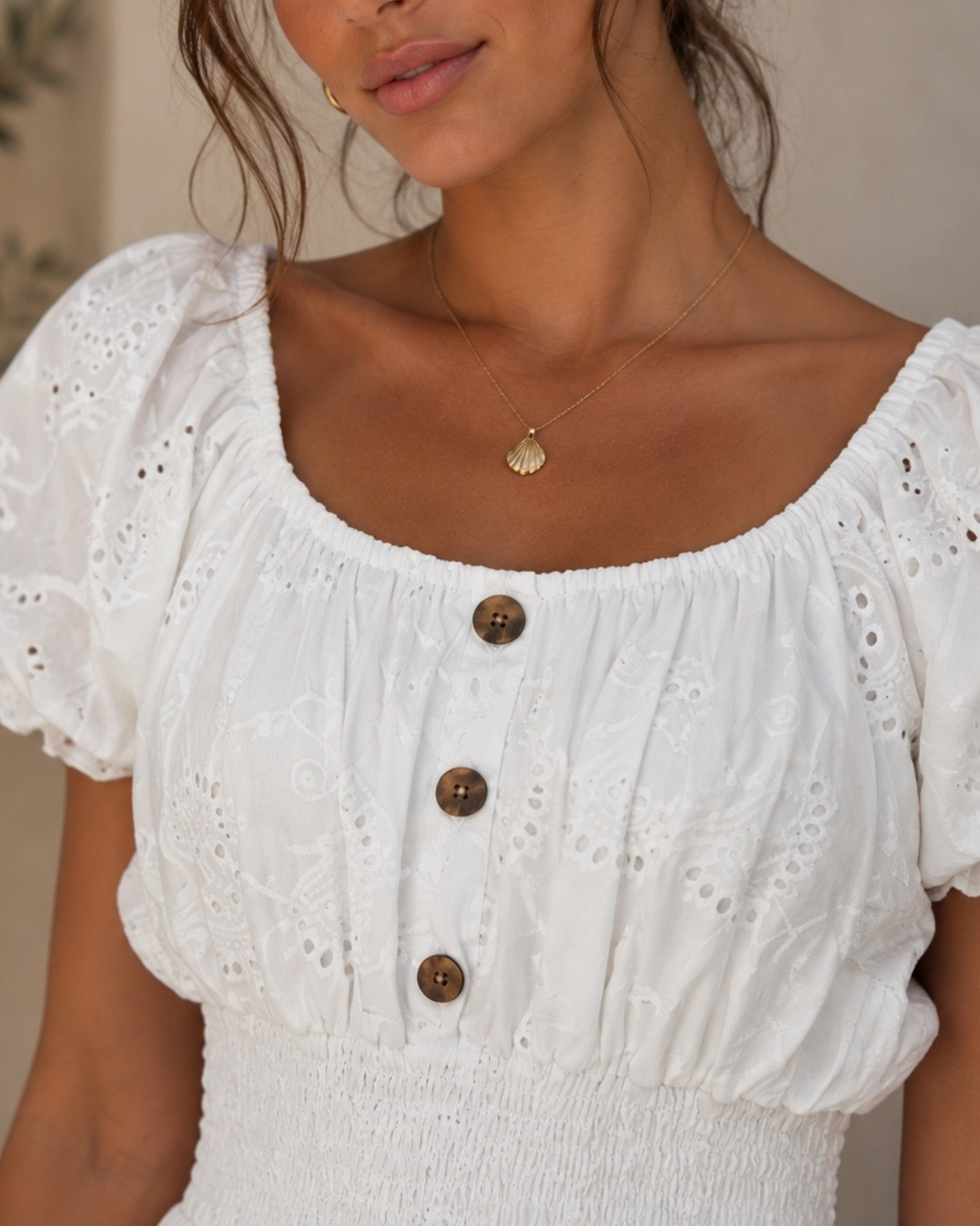 Amalfi White Embroidered Dress